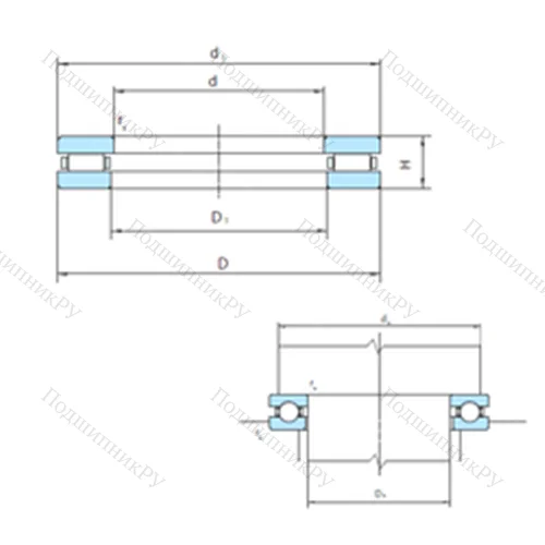 Подшипник роликовый упорный  912-301