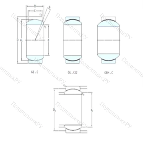 Подшипник скольжения сферический GEH 30TXE-2LS