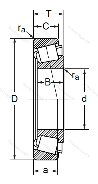 Конический роликовый подшипник 7620 (32320)