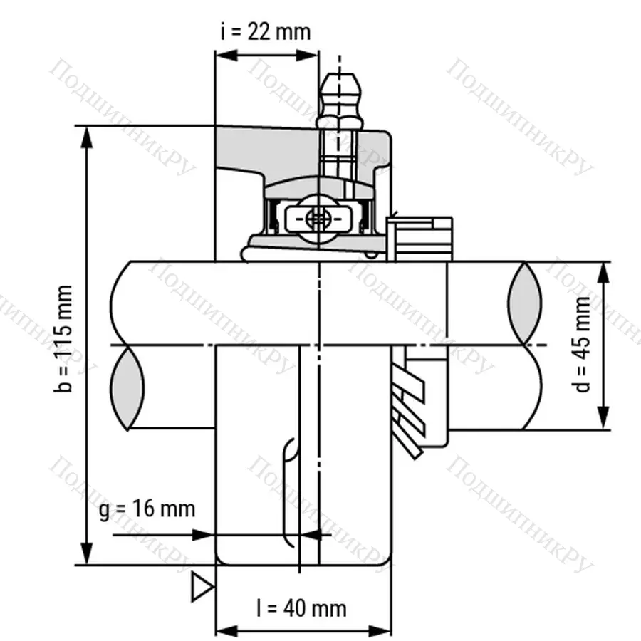 Подшипниковый узел UKFL 210+H 2310 - Вал: 45 мм