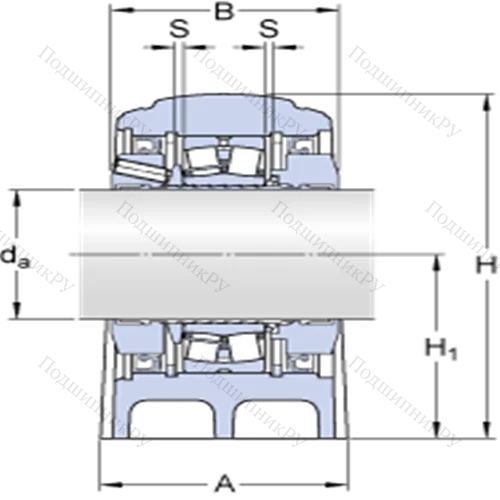 Стационарные роликоподшипниковые узлы (SKF ConCentra, для метрических валов) SYNT 100 LTF