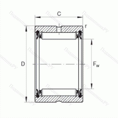 Подшипник роликовый игольчатый RNA 4906-2RSR