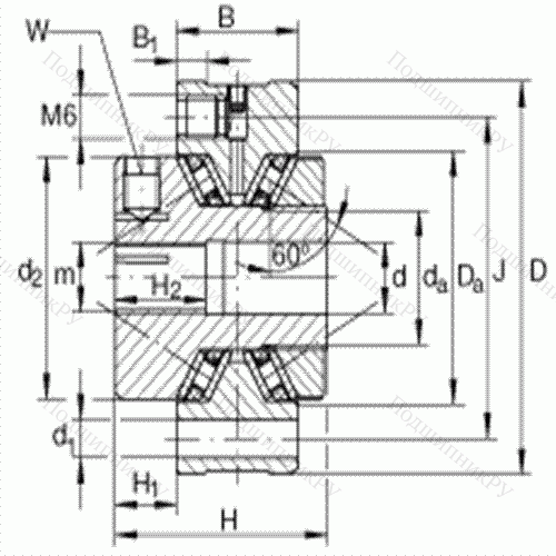 Роликоподшипник упорно-радиальный игольчатый ZAXFM 1055