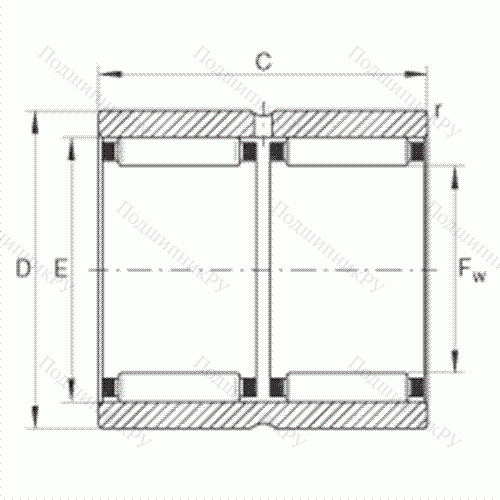 Подшипник роликовый игольчатый RNAO 18X 30X 24-ZW-ASR 1