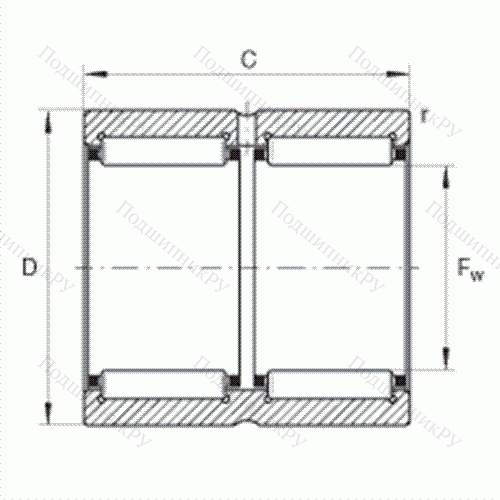 Подшипник роликовый игольчатый RNA 69/32-ZW